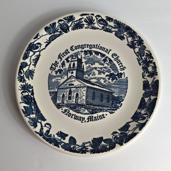 First Congregational Church Commemorative Plate - Picture 1 of 3